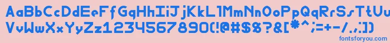 Police FewtBold – polices bleues sur fond rose