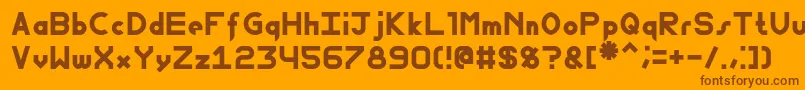 Шрифт FewtBold – коричневые шрифты на оранжевом фоне