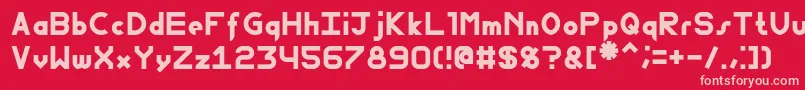 Fonte FewtBold – fontes rosa em um fundo vermelho