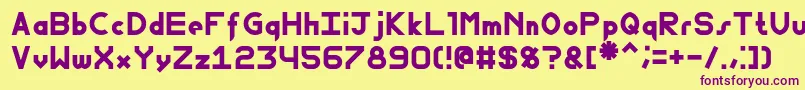 FewtBold Font – Purple Fonts on Yellow Background