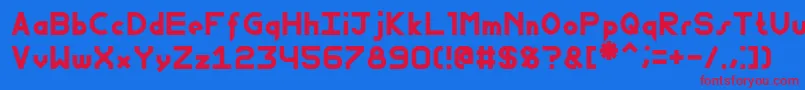 Police FewtBold – polices rouges sur fond bleu
