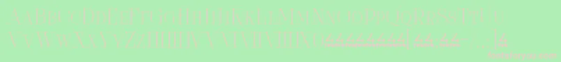 Serifiqo4fFreeCapitals Font – Pink Fonts on Green Background