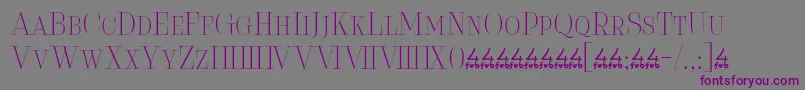 Serifiqo4fFreeCapitals-Schriftart – Violette Schriften auf grauem Hintergrund