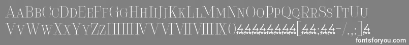 Serifiqo4fFreeCapitals Font – White Fonts on Gray Background