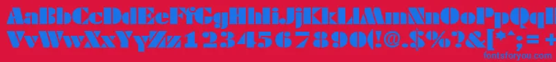 More about DekoblackextendedSerialRegularDb Font DekoblackextendedSerialRegularDb Font – Blue Fonts on Red Background