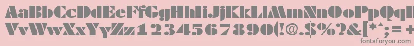 Saiba mais sobre a fonte DekoblackextendedSerialRegularDb Fonte DekoblackextendedSerialRegularDb – fontes cinzas em um fundo rosa