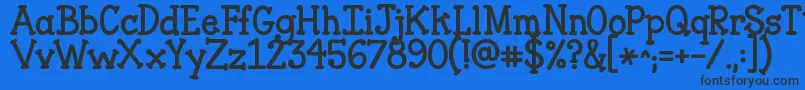 Jandaclosertofree Font – Black Fonts on Blue Background