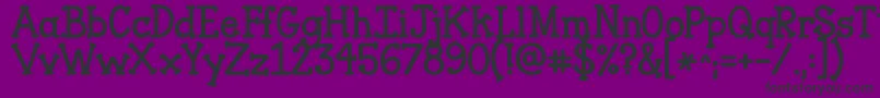 Jandaclosertofree Font – Black Fonts on Purple Background