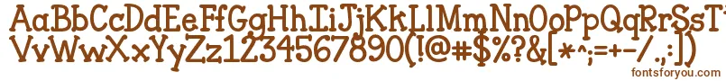 Jandaclosertofree Font – Brown Fonts on White Background