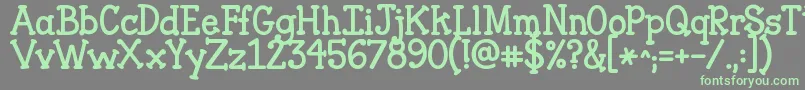 Weitere Informationen zur Jandaclosertofree-Schriftart Jandaclosertofree-Schriftart – Grüne Schriften auf grauem Hintergrund