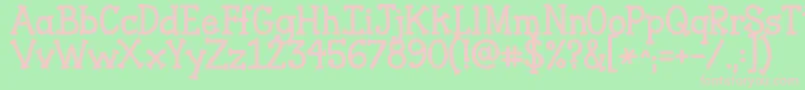 Jandaclosertofree Font – Pink Fonts on Green Background