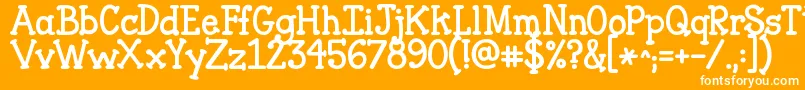 Jandaclosertofree Font – White Fonts on Orange Background