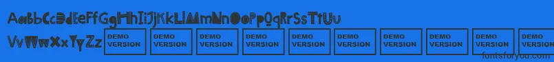 Scandilover Font – Black Fonts on Blue Background