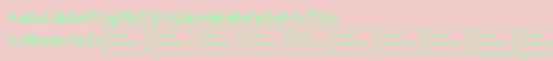 Scandilover Font – Green Fonts on Pink Background