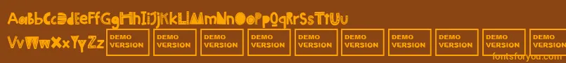 Scandilover Font – Orange Fonts on Brown Background