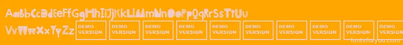 Scandilover Font – Pink Fonts on Orange Background