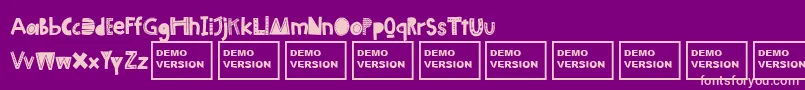 Scandilover Font – Pink Fonts on Purple Background