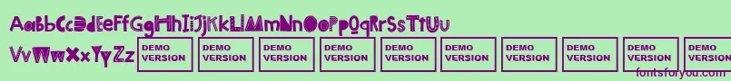 Scandilover Font – Purple Fonts on Green Background