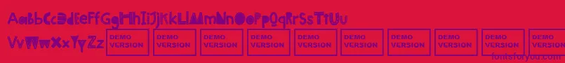 Scandilover Font – Purple Fonts on Red Background