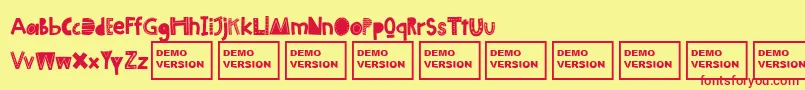 Scandilover Font – Red Fonts on Yellow Background