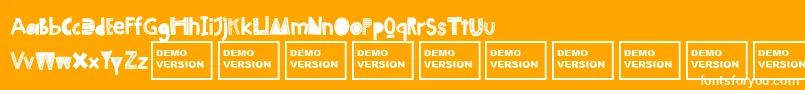 Scandilover Font – White Fonts on Orange Background
