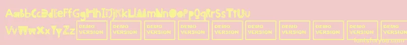 Scandilover Font – Yellow Fonts on Pink Background