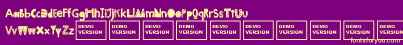 Scandilover Font – Yellow Fonts on Purple Background