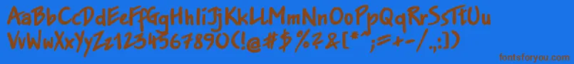 Шрифт Jakobextrac – коричневые шрифты на синем фоне