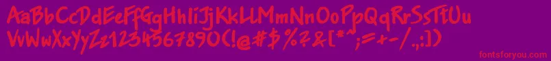 Jakobextrac Font – Red Fonts on Purple Background