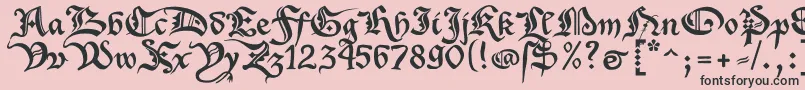 フォントXenippaRegular – ピンクの背景に黒い文字