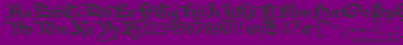 Fonte XenippaRegular – fontes pretas em um fundo violeta