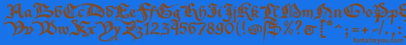 XenippaRegular Font – Brown Fonts on Blue Background
