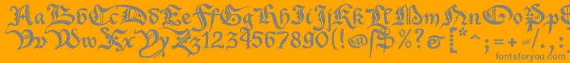 フォントXenippaRegular – オレンジの背景に灰色の文字