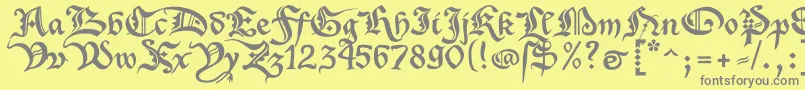 XenippaRegular Font – Gray Fonts on Yellow Background