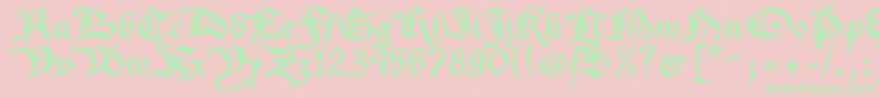 XenippaRegular Font – Green Fonts on Pink Background