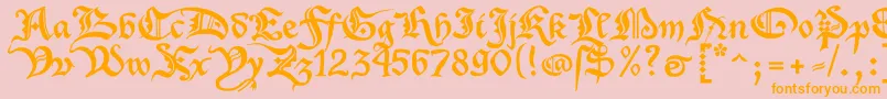 XenippaRegular Font – Orange Fonts on Pink Background