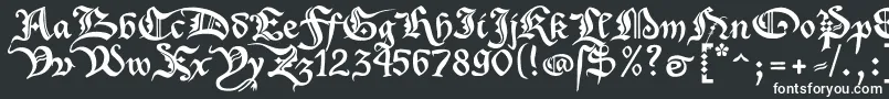 Шрифт XenippaRegular – белые шрифты на чёрном фоне