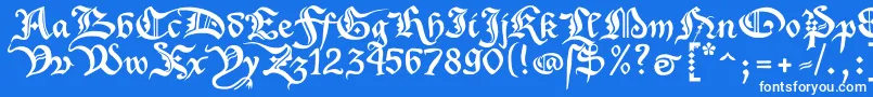 フォントXenippaRegular – 青い背景に白い文字