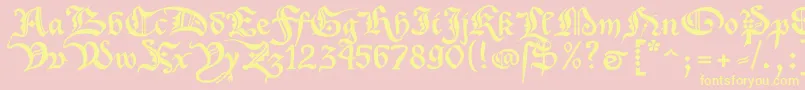 XenippaRegular Font – Yellow Fonts on Pink Background