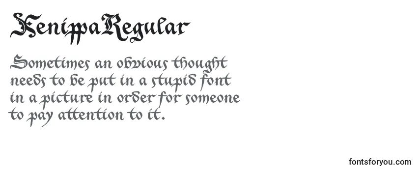 Review of the XenippaRegular Font