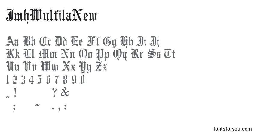 A fonte JmhWulfilaNew (89235) – alfabeto, números, caracteres especiais