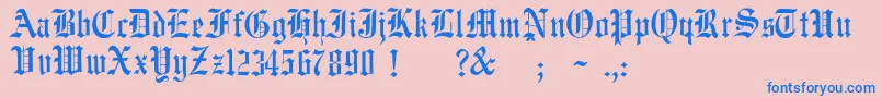 JmhWulfilaNew Font – Blue Fonts on Pink Background