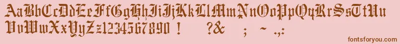 JmhWulfilaNew Font – Brown Fonts on Pink Background