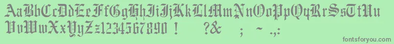 JmhWulfilaNew Font – Gray Fonts on Green Background