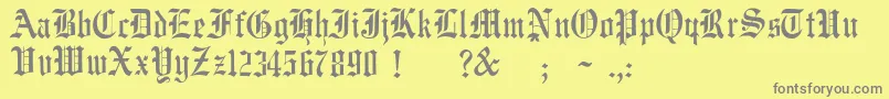 JmhWulfilaNew Font – Gray Fonts on Yellow Background