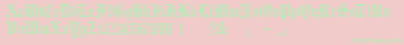 JmhWulfilaNew Font – Green Fonts on Pink Background