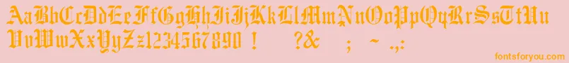 JmhWulfilaNew Font – Orange Fonts on Pink Background