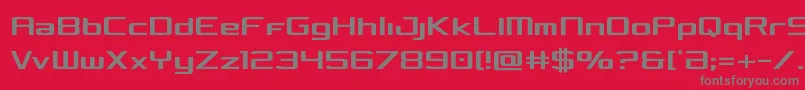 Concieliancond-Schriftart – Graue Schriften auf rotem Hintergrund