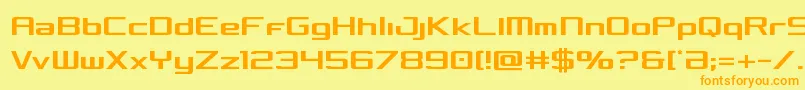 Concieliancond Font – Orange Fonts on Yellow Background