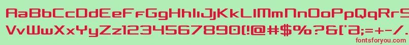 Concieliancond Font – Red Fonts on Green Background